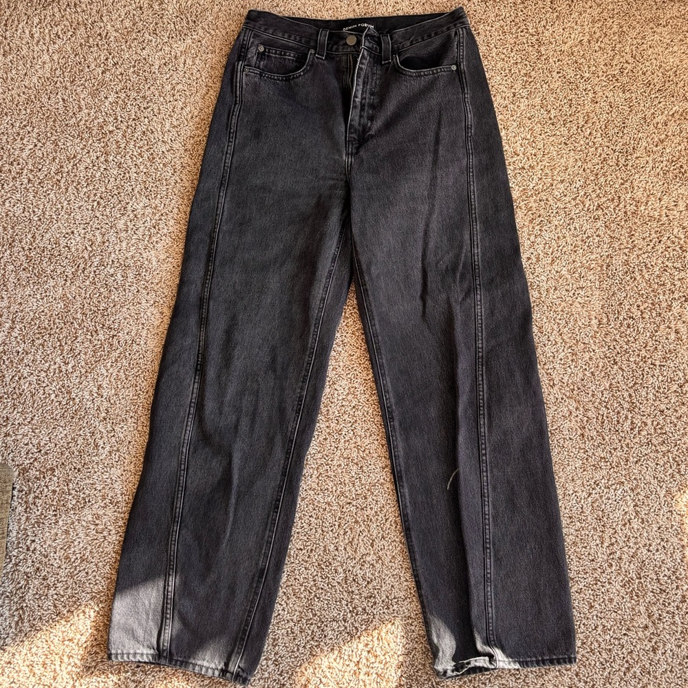 Denim Forum The ‘90s Seamed Hi-rise Barrel Jean